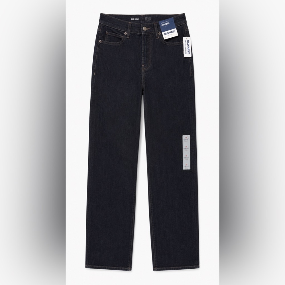 Old Navy Women's Extra High Rise Straight Jeans